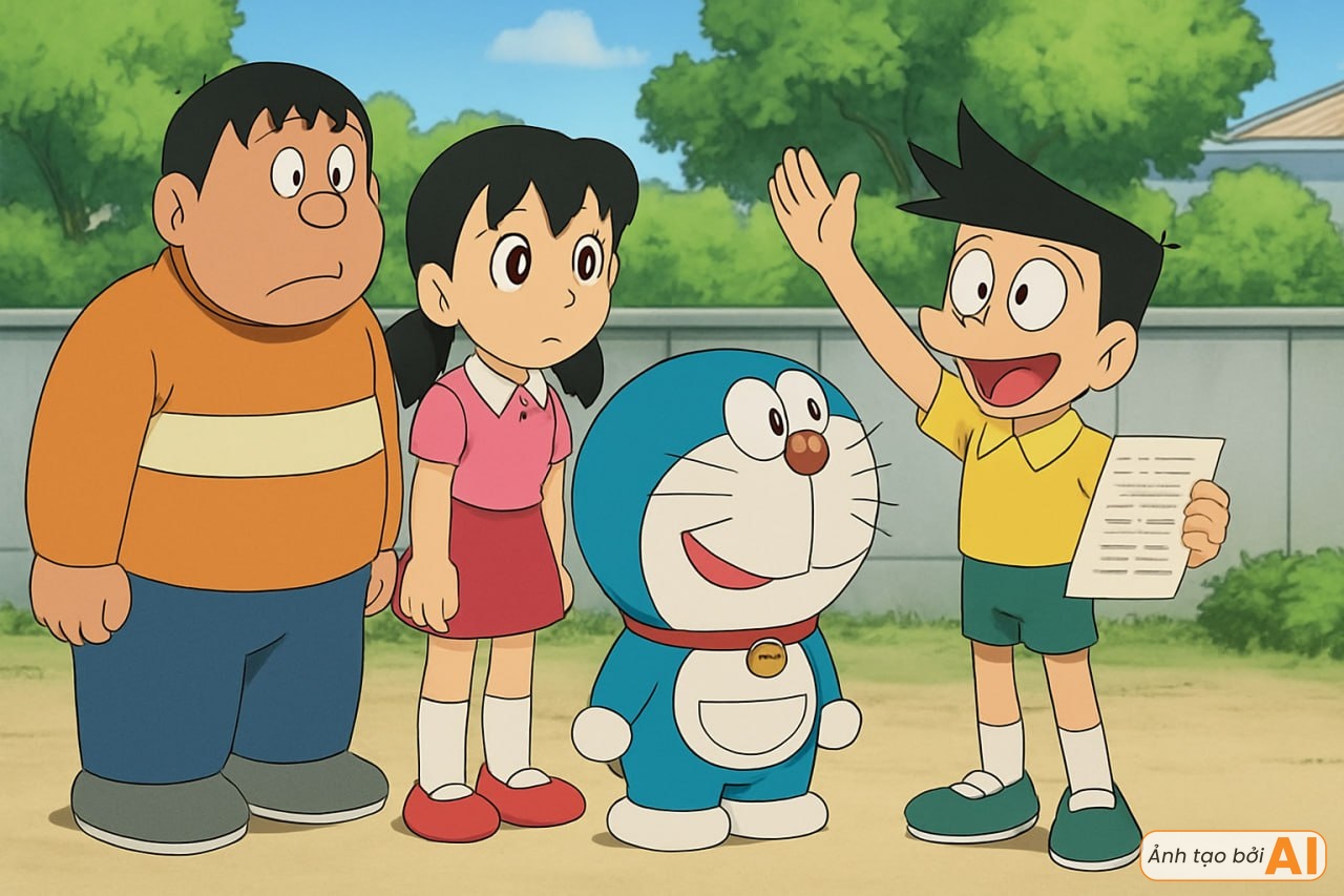 Nhóm bạn Doraemon đi thi IELTS: Nobita là người khiến cả lớp sốc nặng, Dekisugi và Shizuka lại gây thất vọng đôi chút- Ảnh 2.