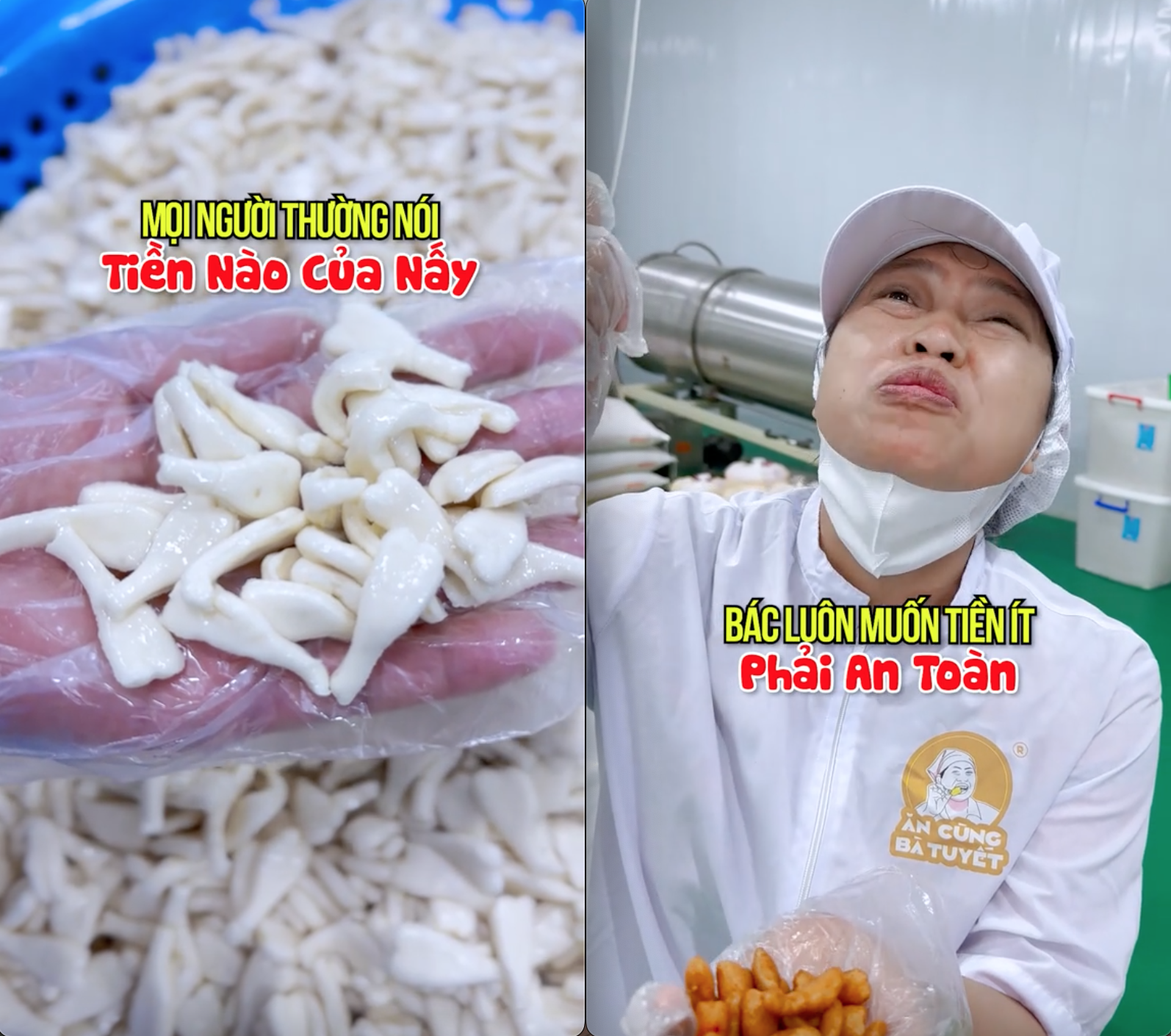 Ăn Cùng Bà Tuyết tiếp tục khẳng định sản phẩm rẻ nhưng an toàn, làm bằng 