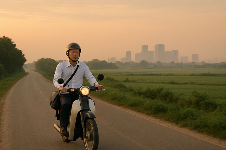 Bán nhà phố về quê, khi hết tiền tôi phải chạy xe máy 40km để đi làm- Ảnh 1.