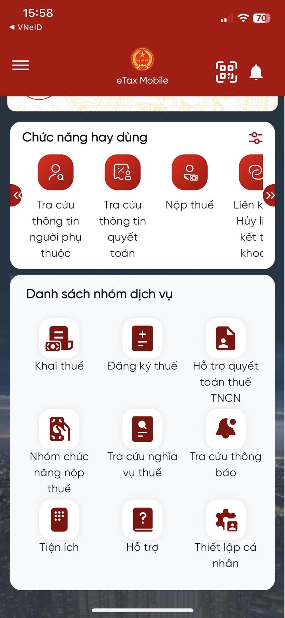 Cách cập nhật số CCCD thành mã số thuế trên eTax Mobile- Ảnh 1. Cách cập nhật số CCCD thành mã số thuế trên eTax Mobile- Ảnh 1.