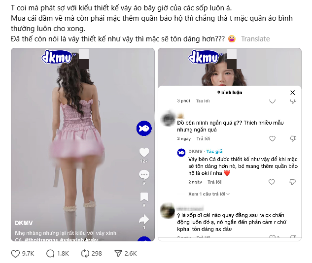 Local brand Việt gây tranh cãi vì làm váy quá ngắn, lộ cả vòng 3 chỉ vì muốn tôn dáng?- Ảnh 6. Local brand Việt gây tranh cãi vì làm váy quá ngắn, lộ cả vòng 3 chỉ vì muốn tôn dáng?- Ảnh 6.