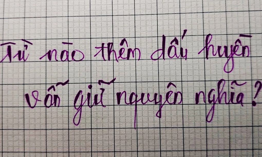 Từ nào thêm dấu huyền vẫn giữ nguyên nghĩa?- Ảnh 1.