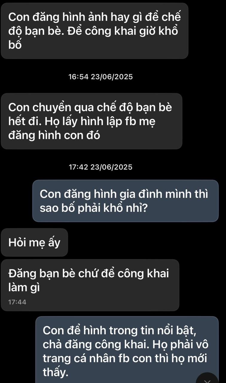 "Con đăng hình gia đình mình là sai hả bố?": Con gái nghẹn ngào vì bị "tiểu tam" ghen ngược, bố trách móc- Ảnh 1.