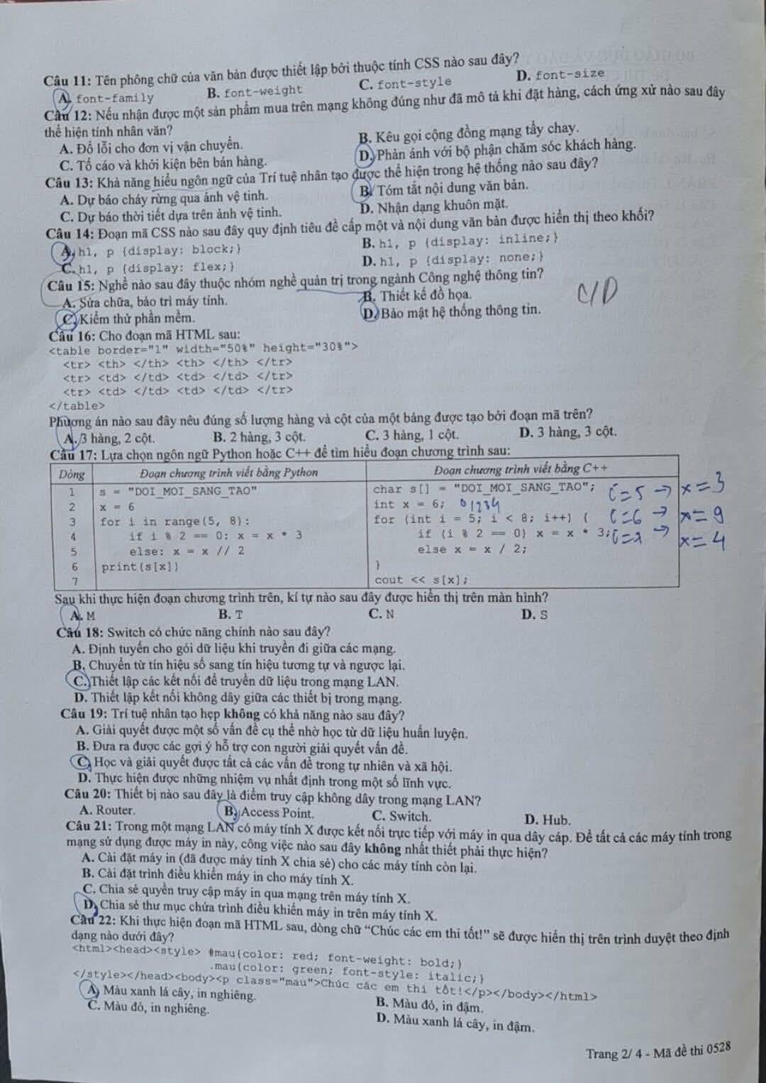 Đề các môn tự chọn thi tốt nghiệp THPT 2025 (Tất cả 9 môn)- Ảnh 29.