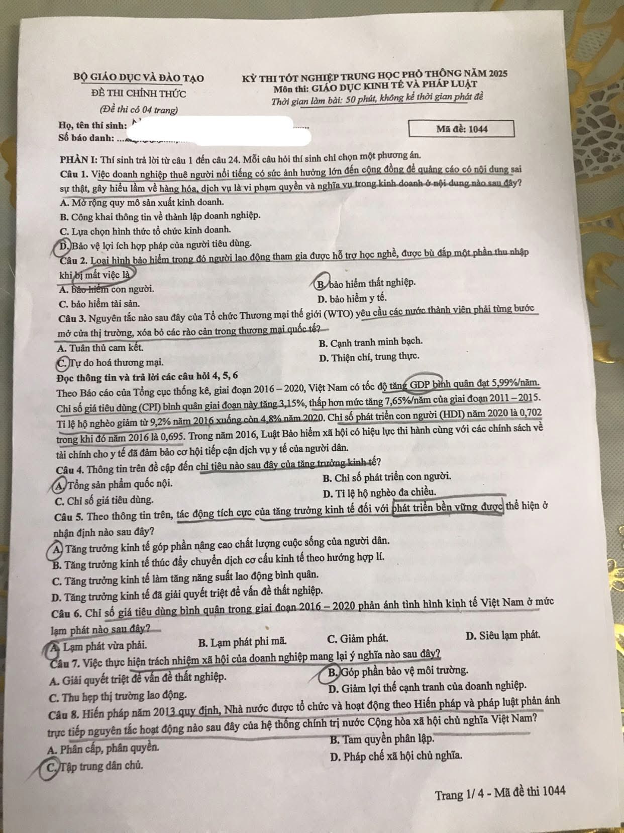Đề các môn tự chọn thi tốt nghiệp THPT 2025 (Tất cả 9 môn)- Ảnh 24.
