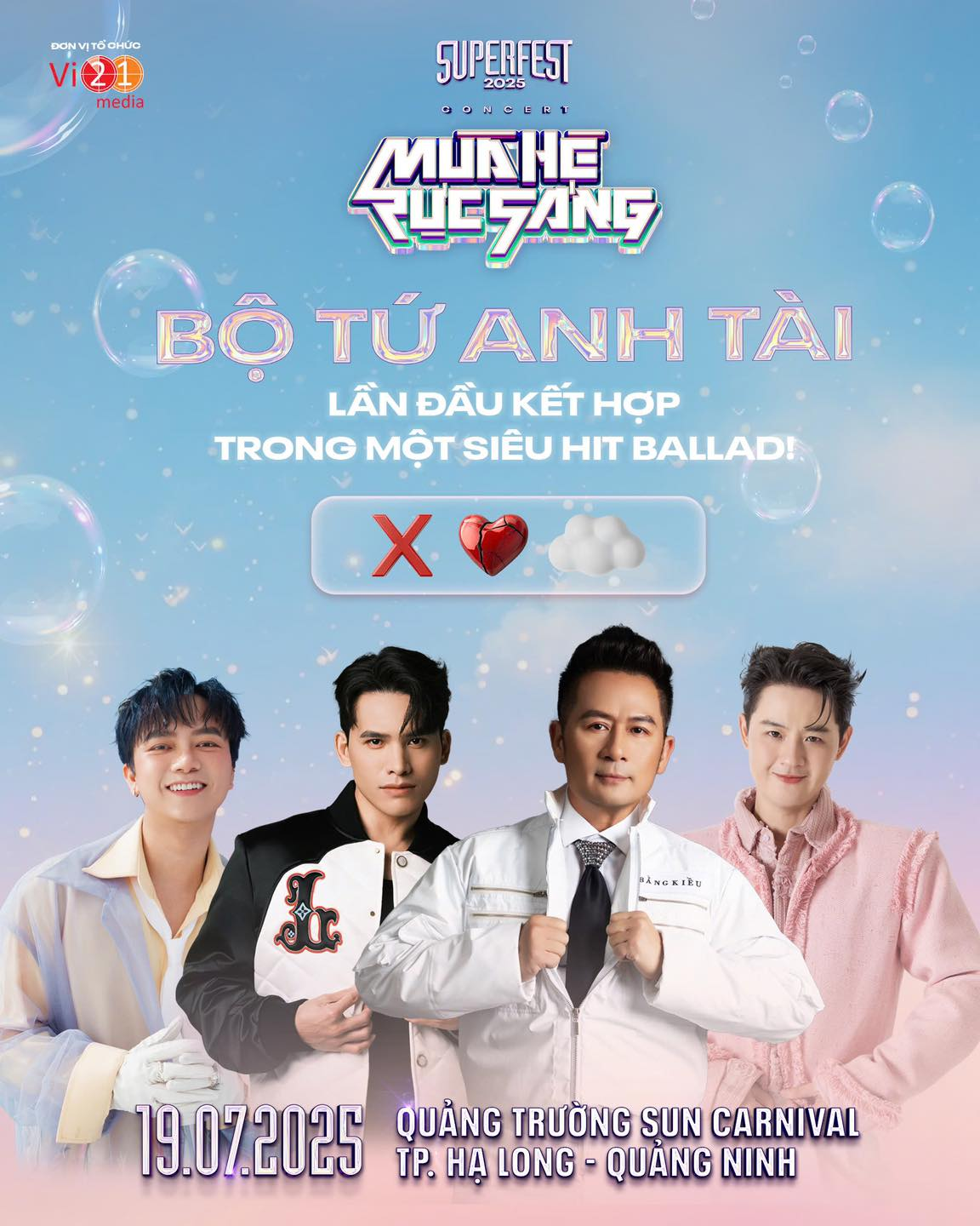 Bằng Kiều - Quốc Thiên - Thanh Duy - Bùi Công Nam lần đầu kết hợp tại SUPERFEST 2025 khiến fan muốn đến Hạ Long ngay lập tức!- Ảnh 3.