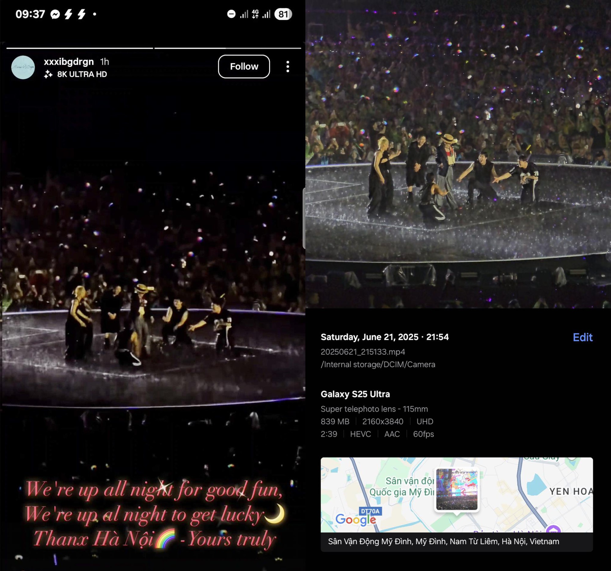 Fan Việt d&ugrave;ng Galaxy S25 Ultra quay concert qu&aacute; &ldquo;n&eacute;t&rdquo;, đến G-Dragon cũng phải lấy video đăng story Instagram- Ảnh 2.