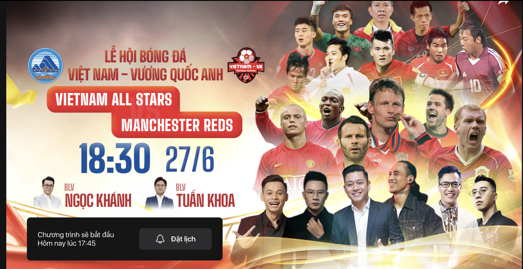 Xem MU đấu Vietnam All Stars hôm nay trên kênh nào, ở đâu?- Ảnh 1.