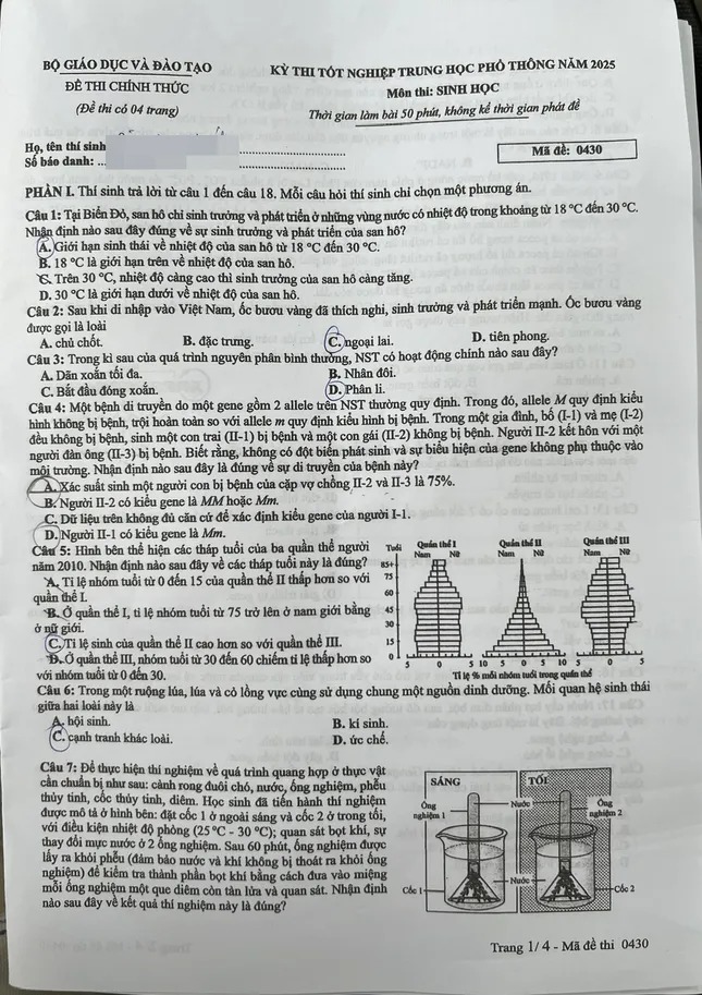 Đề các môn tự chọn thi tốt nghiệp THPT 2025 (Tất cả 9 môn)- Ảnh 16.