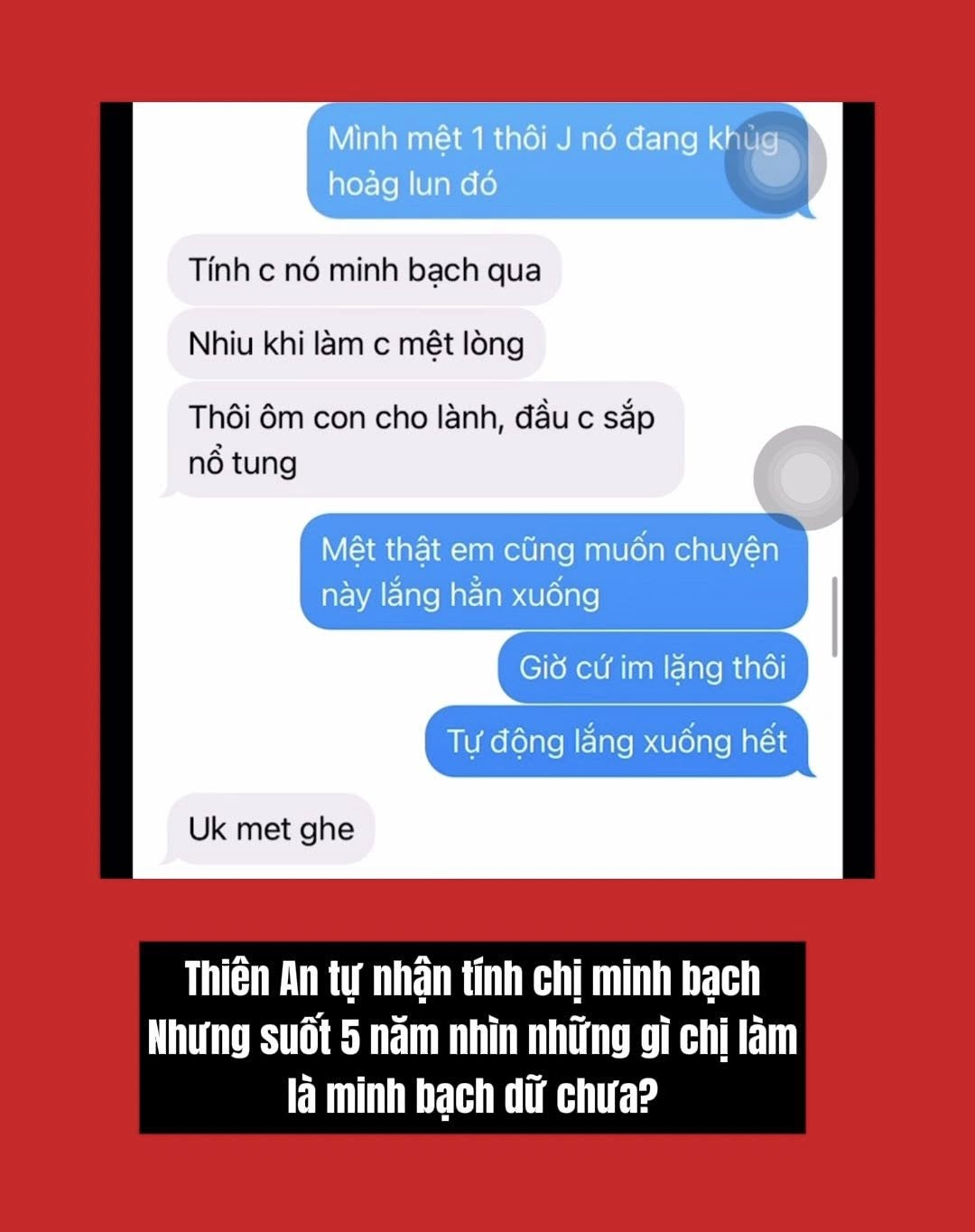 Rầm rộ loạt tin nhắn, ghi âm nghi vấn Thiên An 