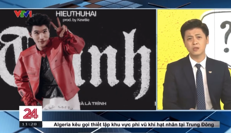 TRÌNH - “bài rap khổ nhất thế giới” của HIEUTHUHAI lên sóng VTV24- Ảnh 1.