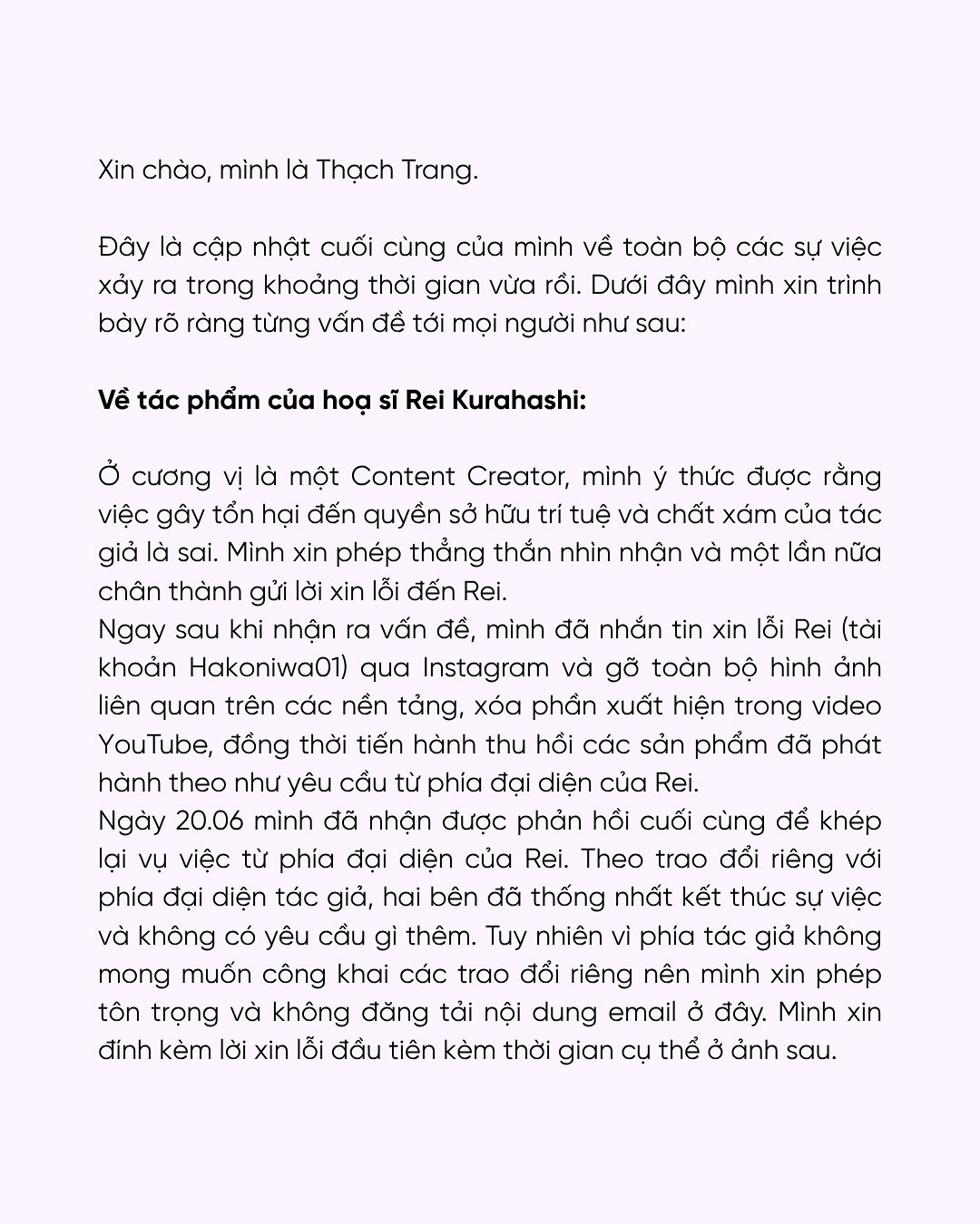 Thạch Trang xin lỗi lần 3, dân mạng chạm đáy thất vọng- Ảnh 2.