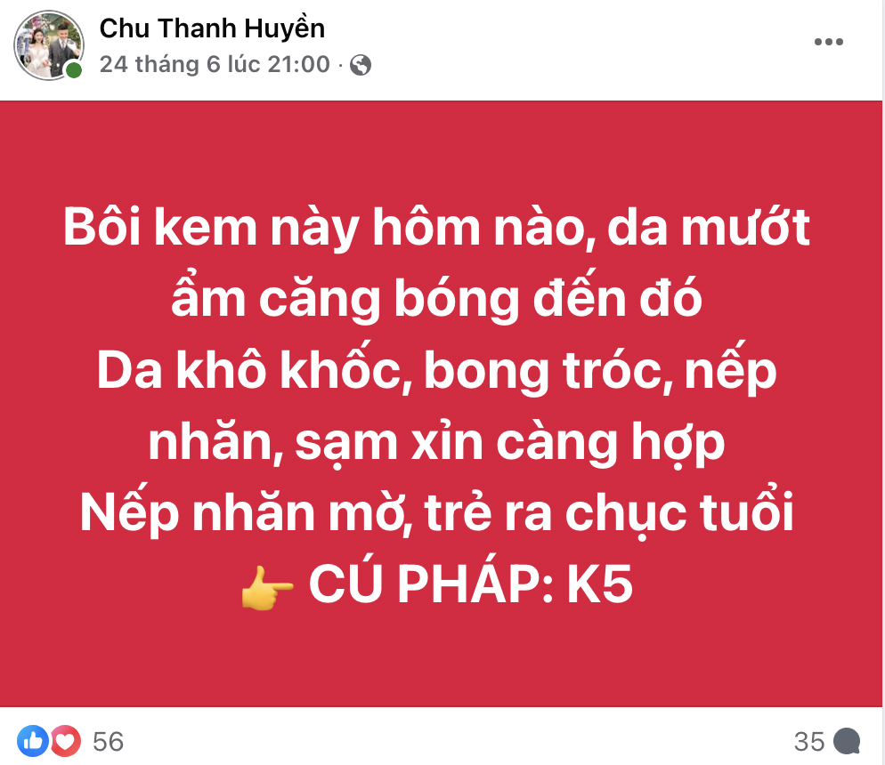 Fanpage Chu Thanh Huyền quảng cáo thổi phồng công dụng: 