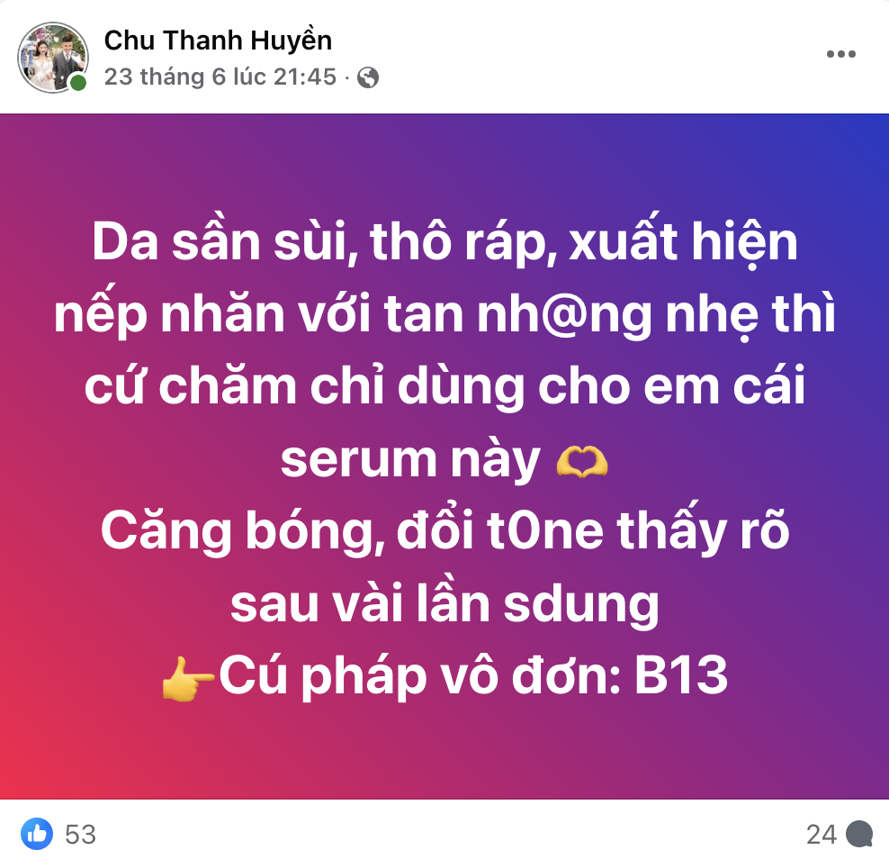 Fanpage Chu Thanh Huyền quảng cáo thổi phồng công dụng: 