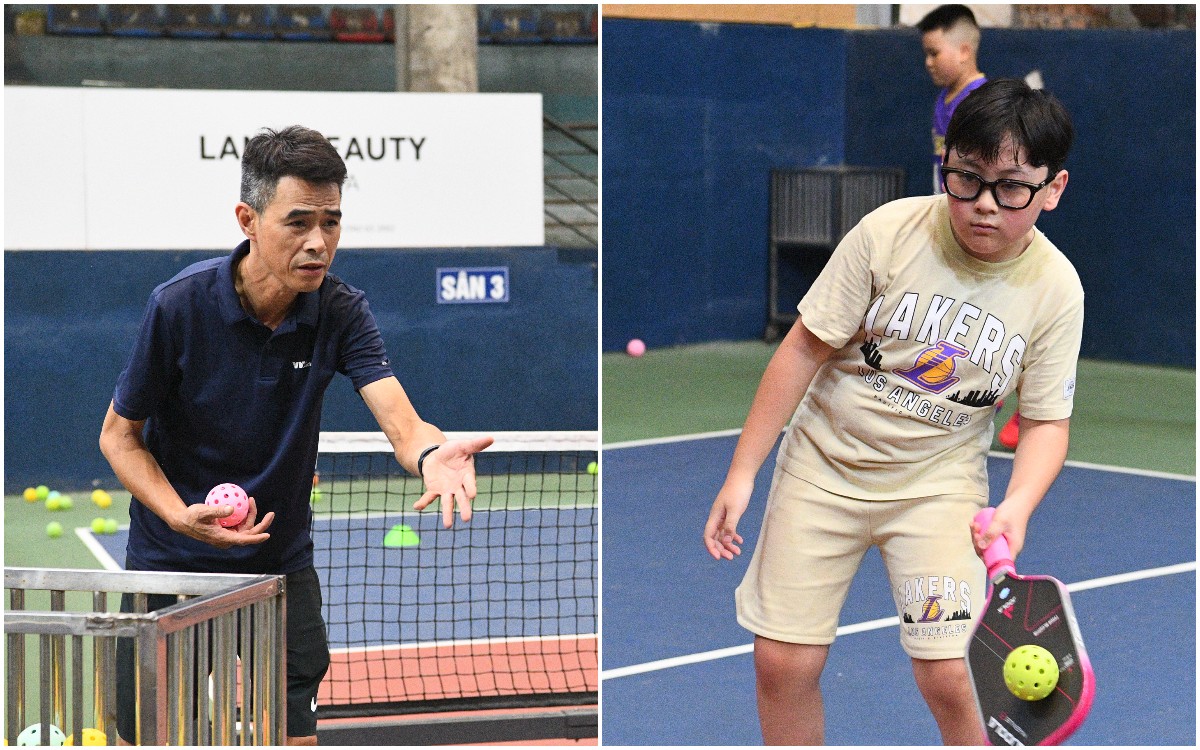 “Khối nghỉ hè” đầm đìa mồ hôi trên sân pickleball: HLV hụt hơi, phụ huynh chi tiền triệu- Ảnh 10.