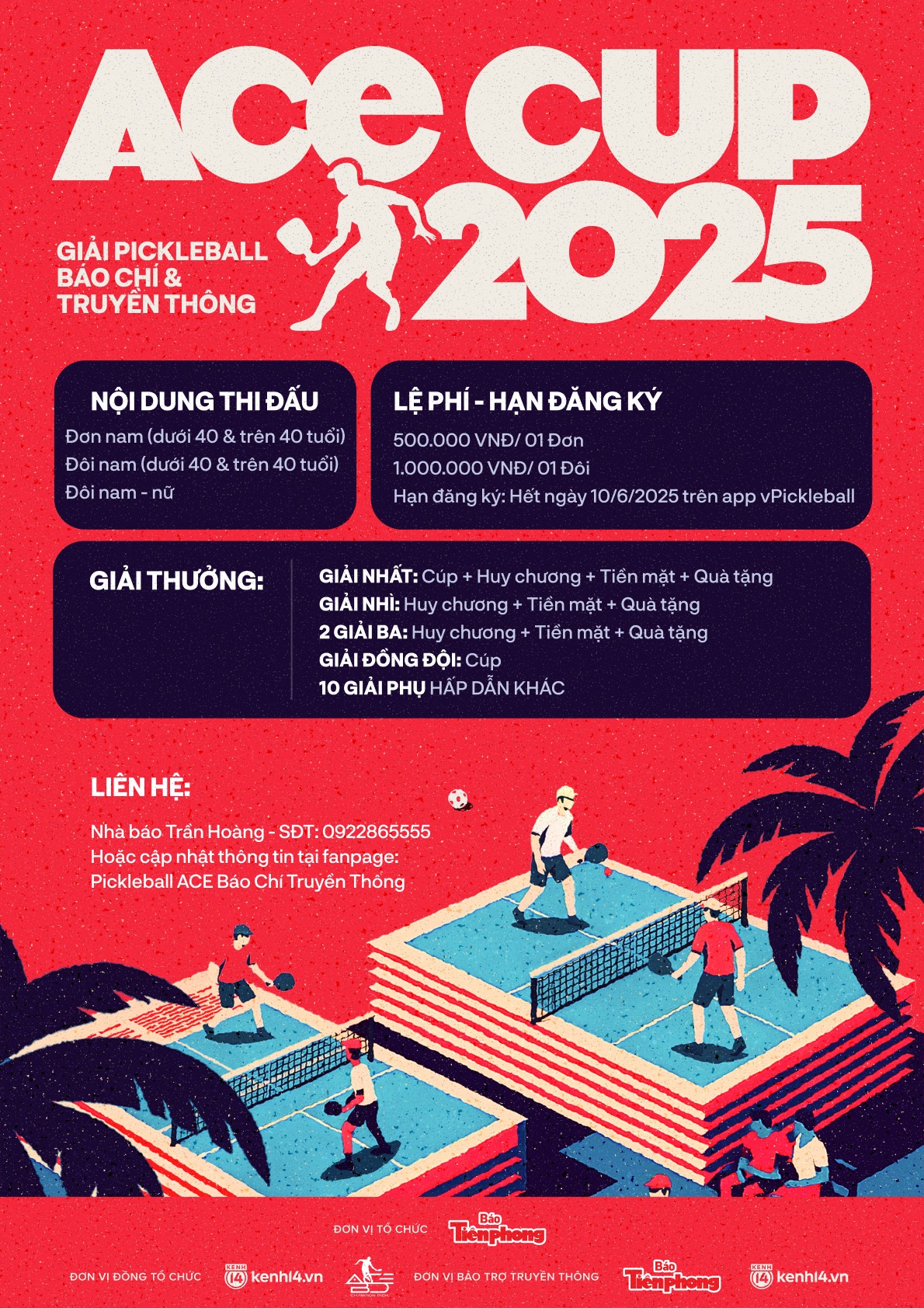 Tất tần tật về giải Pickleball Báo chí - Truyền thông - ACE Cup 2025: Tạm xa deadline, “đập bóng, đổ mồ hôi” giữa hè rực lửa!- Ảnh 3.