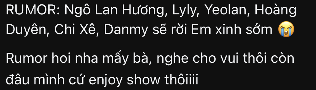 1 nữ nghệ sĩ ngầm xác nhận bị loại khỏi Em Xinh Say Hi?- Ảnh 1.
