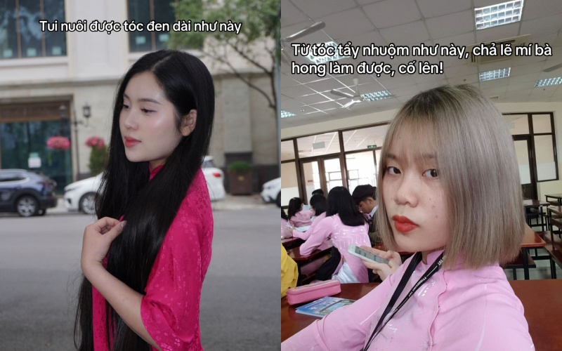 Từng bị hư tổn, gãy rụng cả búi do nhuộm tẩy tóc, cô nàng 