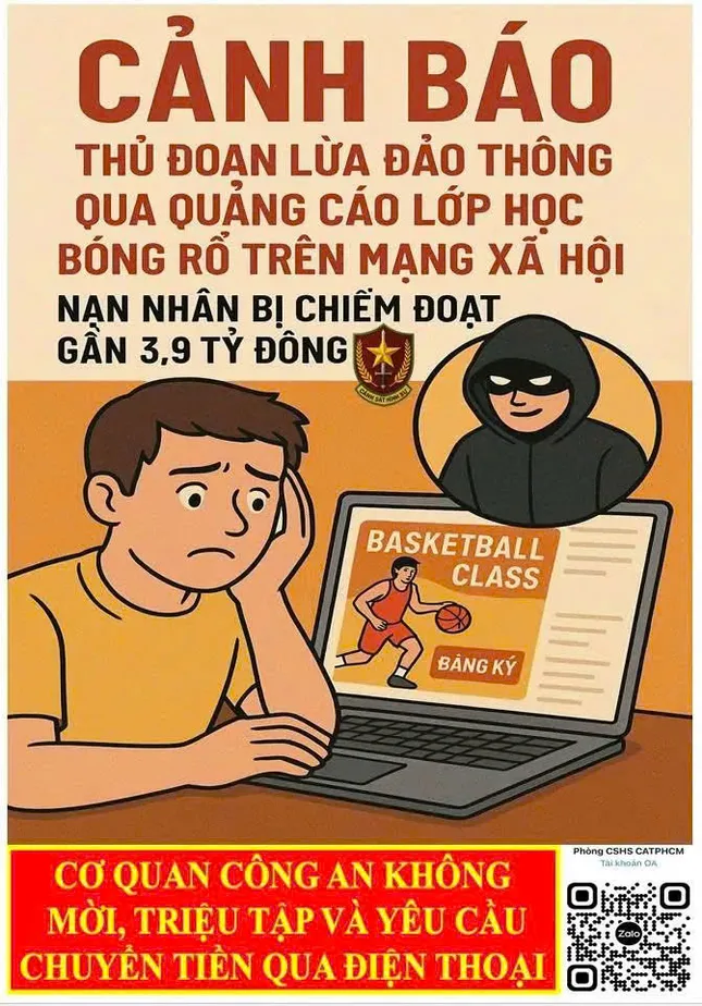 Lên mạng tìm lớp học bóng rổ cho con, một phụ huynh bị lừa gần 3,9 tỷ đồng- Ảnh 1.