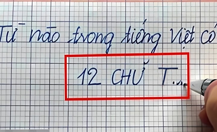Từ nào trong Tiếng Việt có 12 chữ T?- Ảnh 1.