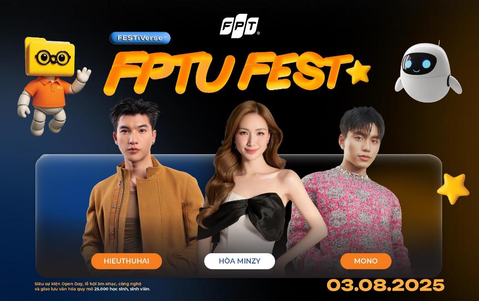Dàn nghệ sĩ Hoà Minzy, HIEUTHUHAI và MONO tụ họp tại siêu sự kiện FPTU FEST- Ảnh 1.