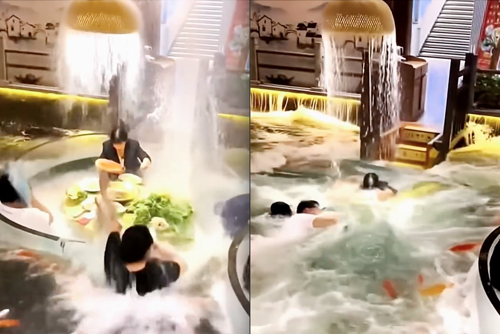 Bàn tiệc bất ngờ vỡ tung giữa lúc đang ăn khiến các thực khách rơi thẳng xuống nước: Thiết kế nhà hàng gây tranh cãi- Ảnh 3.