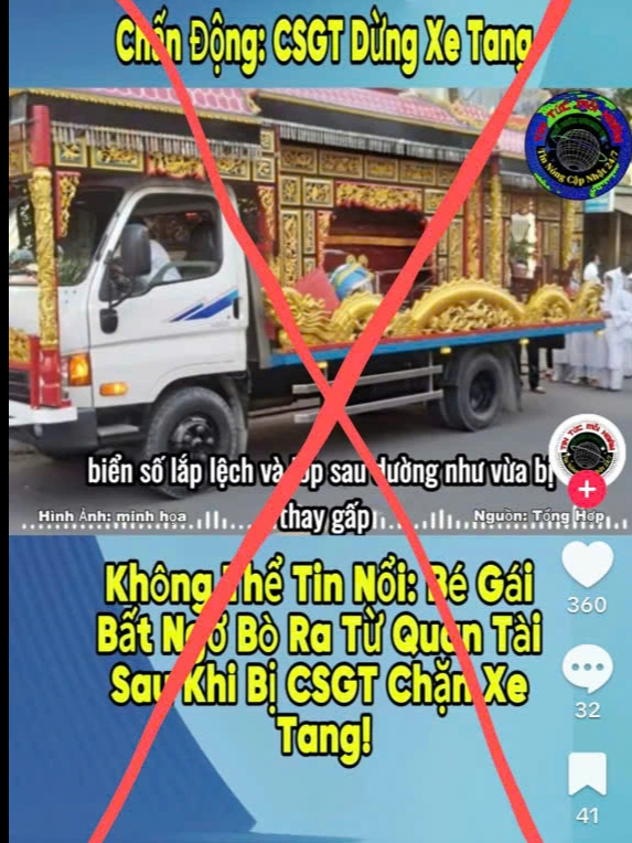 Làm rõ clip "CSGT dừng xe tang giữa đường, bé gái chui ra từ quan tài"- Ảnh 1.