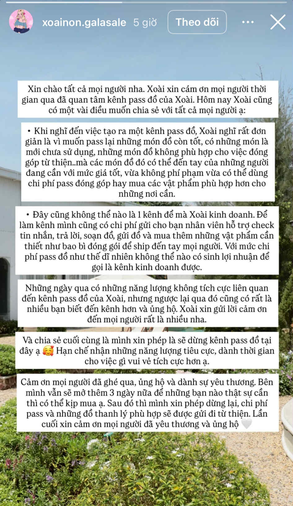 Xoài Non thông báo dừng kênh pass đồ sau ồn ào, netizen nói 1 câu lạnh tanh- Ảnh 3.