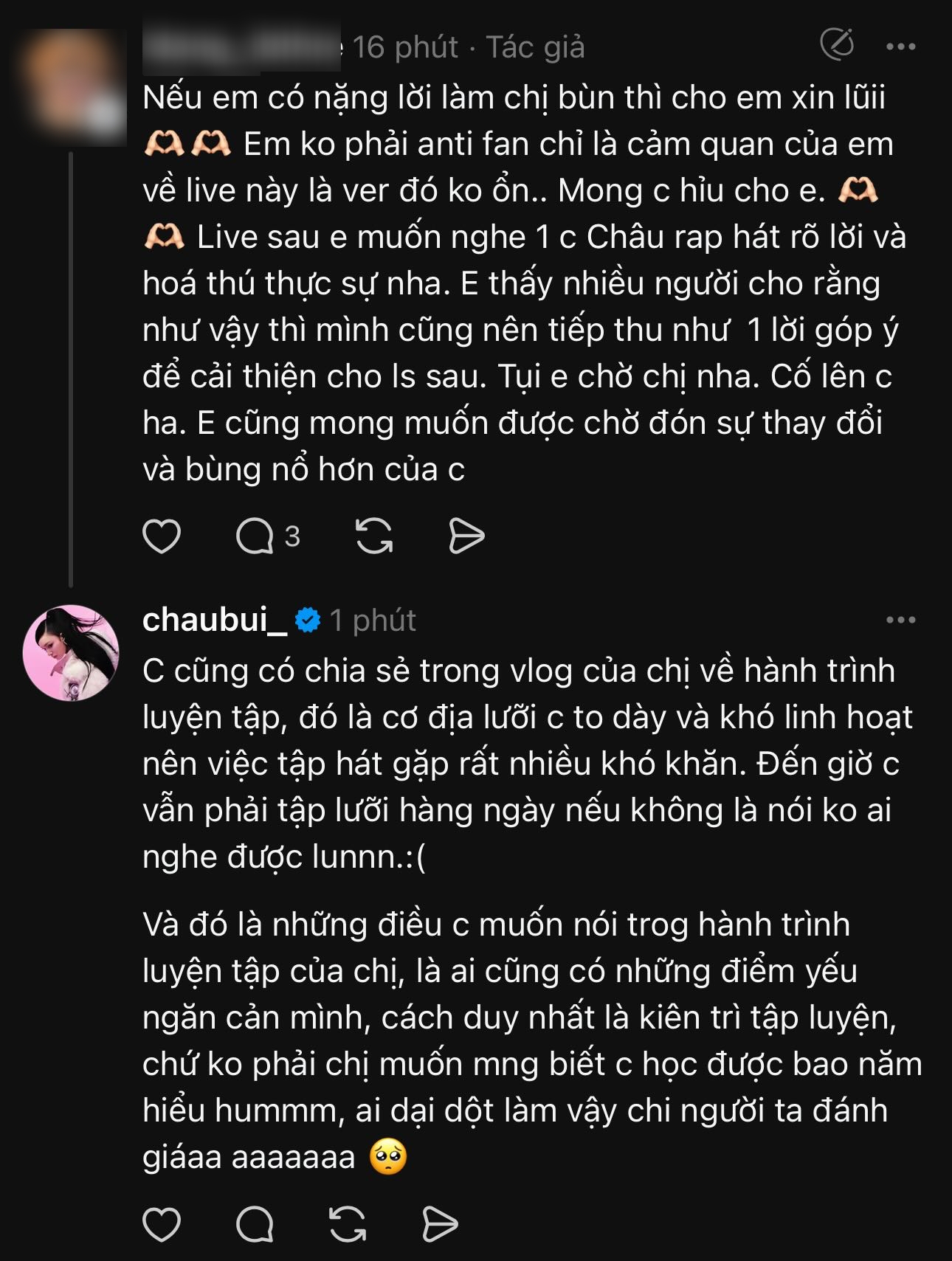 Bị chê “hát dở kinh khủng”, Châu Bùi có động thái khiến dân mạng câm nín- Ảnh 4.