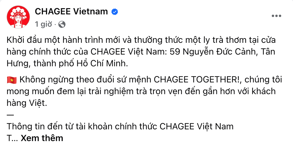 Bất chấp tẩy chay, Chagee công bố cửa hàng đầu tiên ở Việt Nam sau 4 tháng im lìm- Ảnh 1.