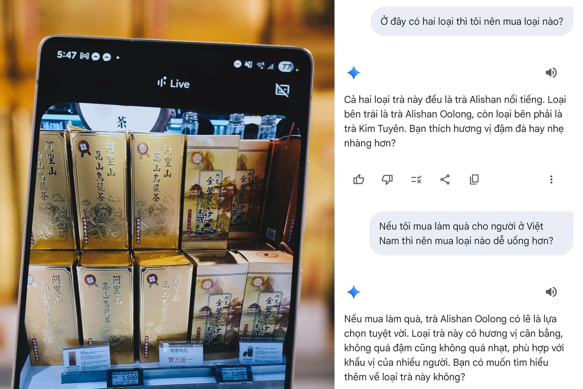 Chỉ cần giơ máy, không cần bắt chuyện: Gemini Live là ‘cứu cánh’ cho người hướng nội đi mua sắm- Ảnh 4. Chỉ cần giơ máy, không cần bắt chuyện: Gemini Live là ‘cứu cánh’ cho người hướng nội đi mua sắm- Ảnh 4.