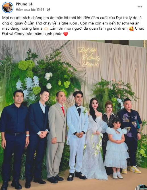 Sao nam Việt bị chê mặc lôi thôi tại đám cưới Đạt G - Cindy Lư, vợ lên tiếng gấp để 