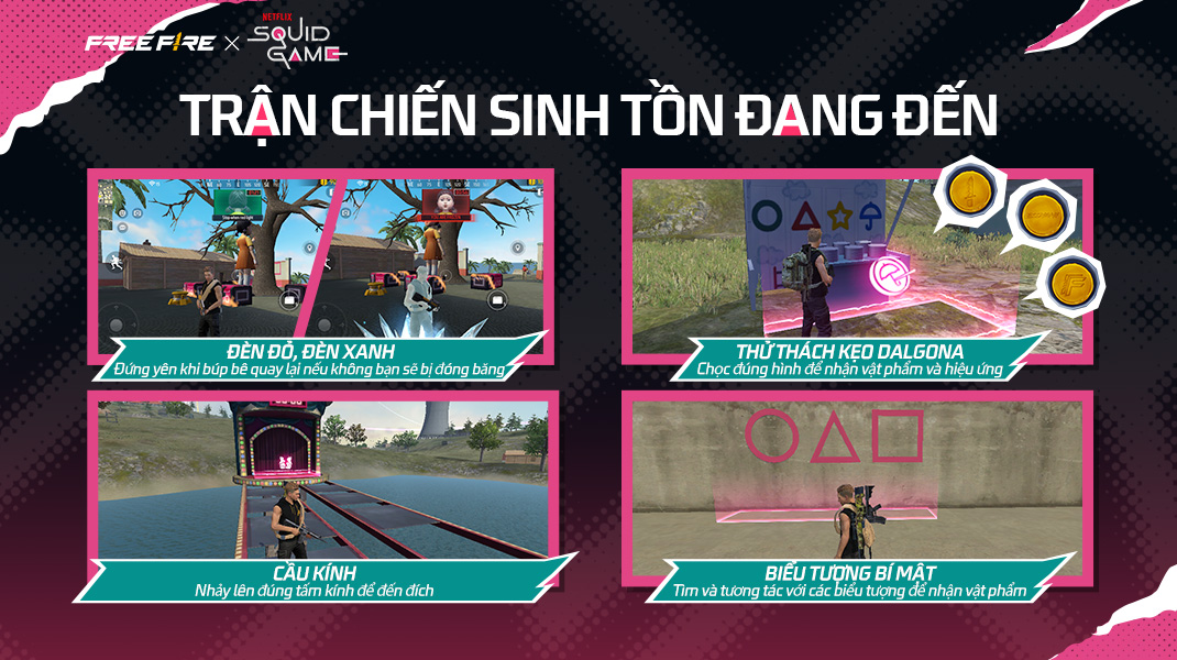 Free Fire tái hiện thế giới sinh tồn của Squid Game, game thủ được lợi lớn- Ảnh 2.