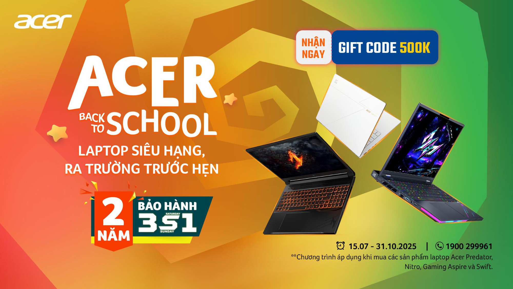 Acer Việt Nam ra mắt chương trình ưu đãi Back To School 2025: Laptop Siêu Hạng - Ra Trường Trước Hẹn- Ảnh 1.