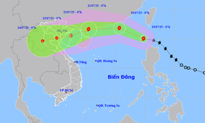 Bão Wipha giật cấp 12 đổ bộ Biển Đông, đạt cấp cực đại trong 2 ngày tới- Ảnh 1.