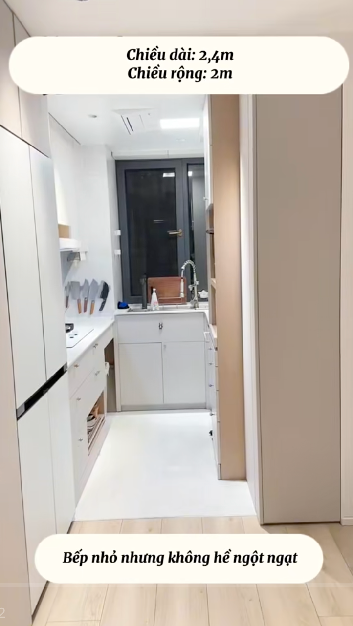 Căn bếp vẻn vẹn 5m2 nhưng 