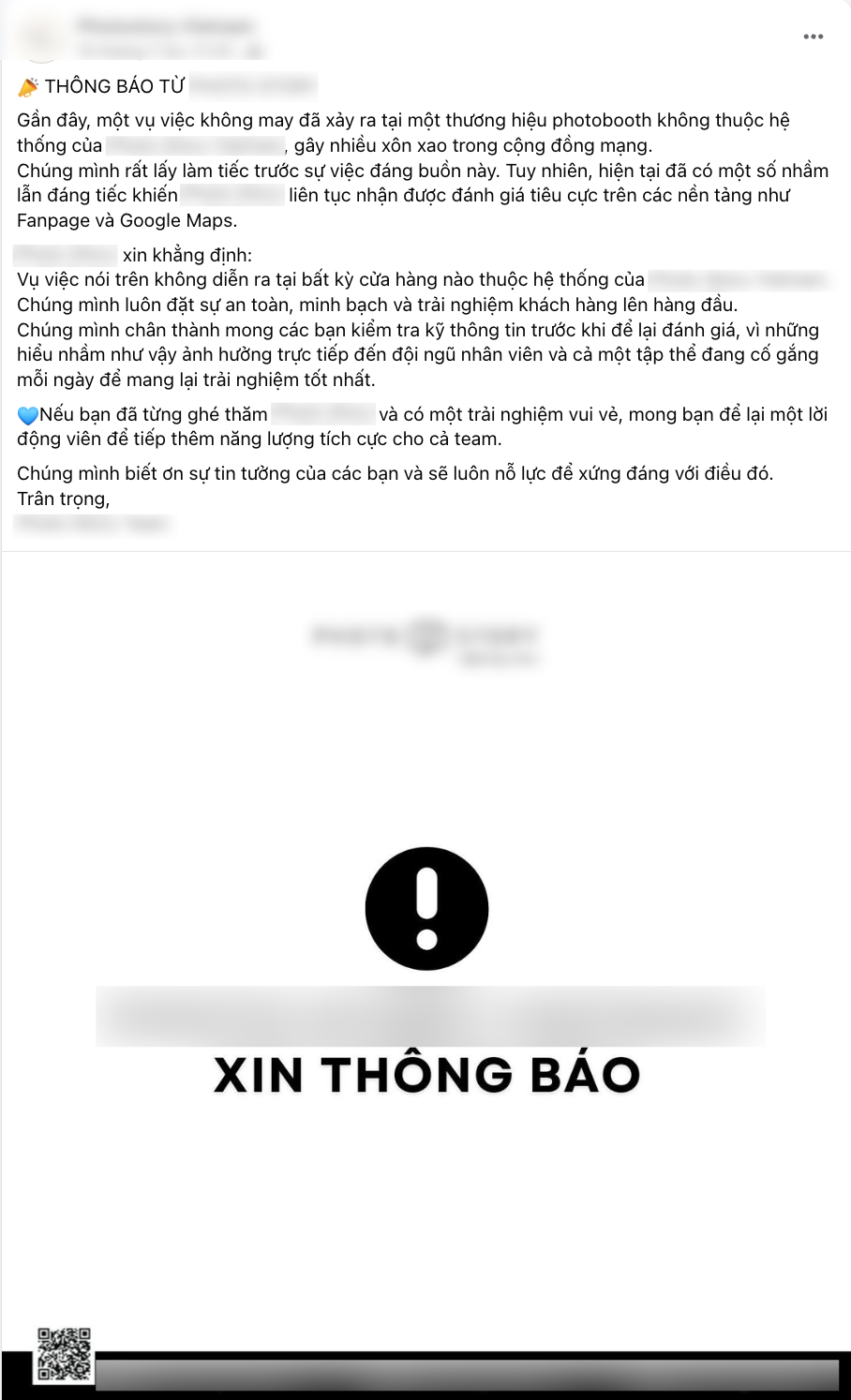 Hàng loạt tiệm photobooth tại Hà Nội và TP.HCM gấp rút lên tiếng thông báo vì 