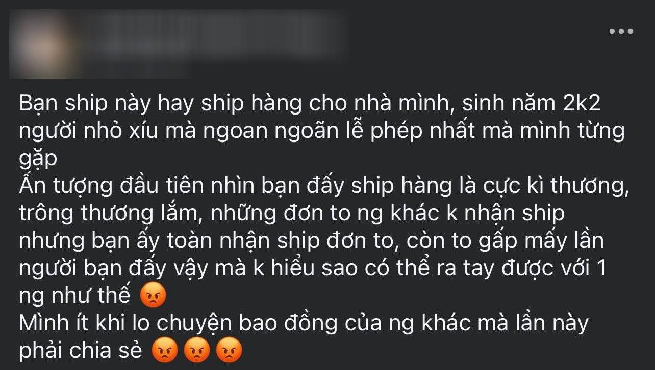Vụ nam shipper bị hành hung 