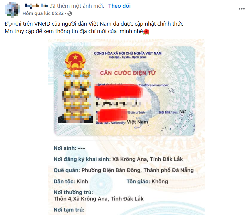 Coi chừng trở thành con mồi của lừa đảo vì khoe địa chỉ sau sáp nhập trên VNeID- Ảnh 1.