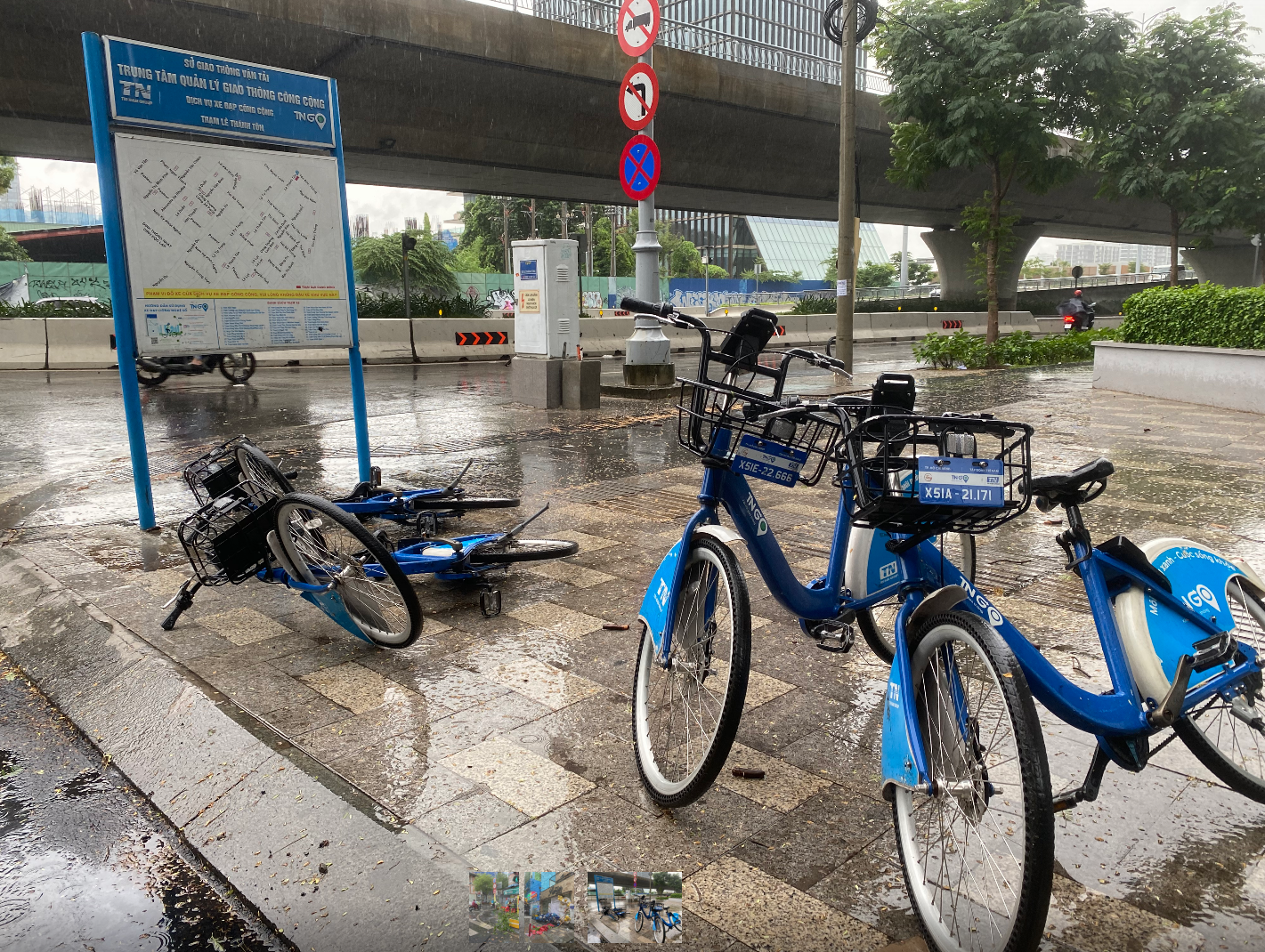 TP.HCM: Mưa lớn kèm dông lốc bất ngờ ập đến trưa 20/7, nhiều cây xanh gãy đổ đè bẹp dúm ô tô- Ảnh 4.
