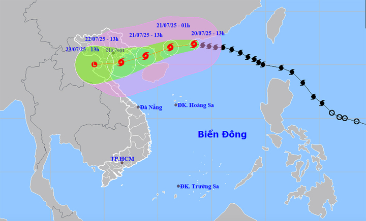 Bão số 3 Wipha đạt cấp cực đại, ngày mai vào vịnh Bắc Bộ- Ảnh 1.