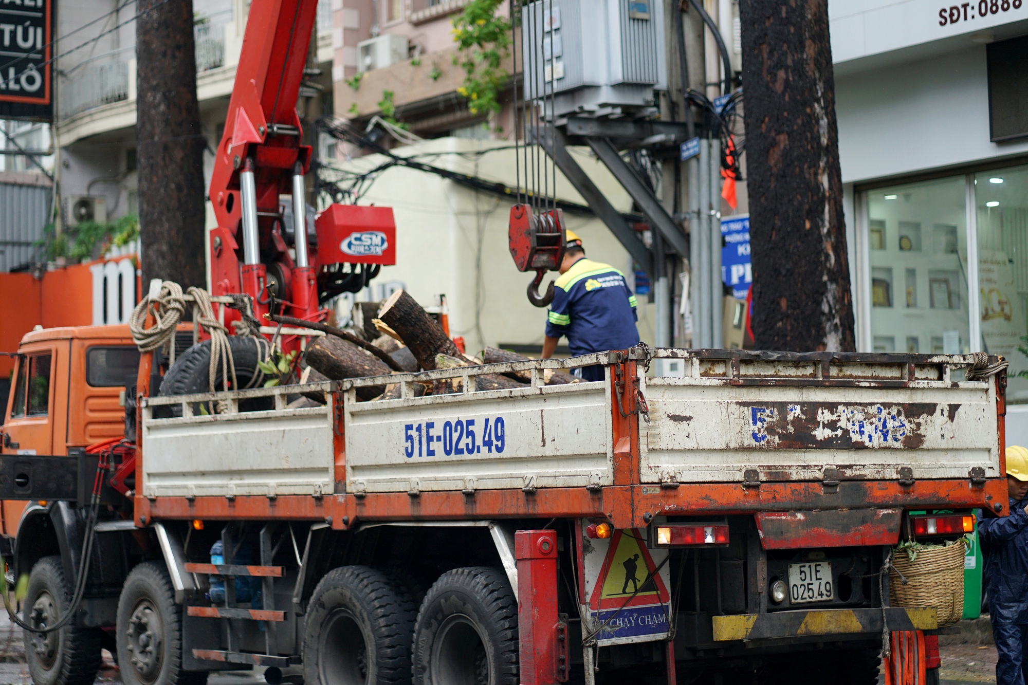 TP.HCM: Mưa lớn kèm dông lốc bất ngờ ập đến trưa 20/7, nhiều cây xanh gãy đổ đè bẹp dúm ô tô- Ảnh 8.