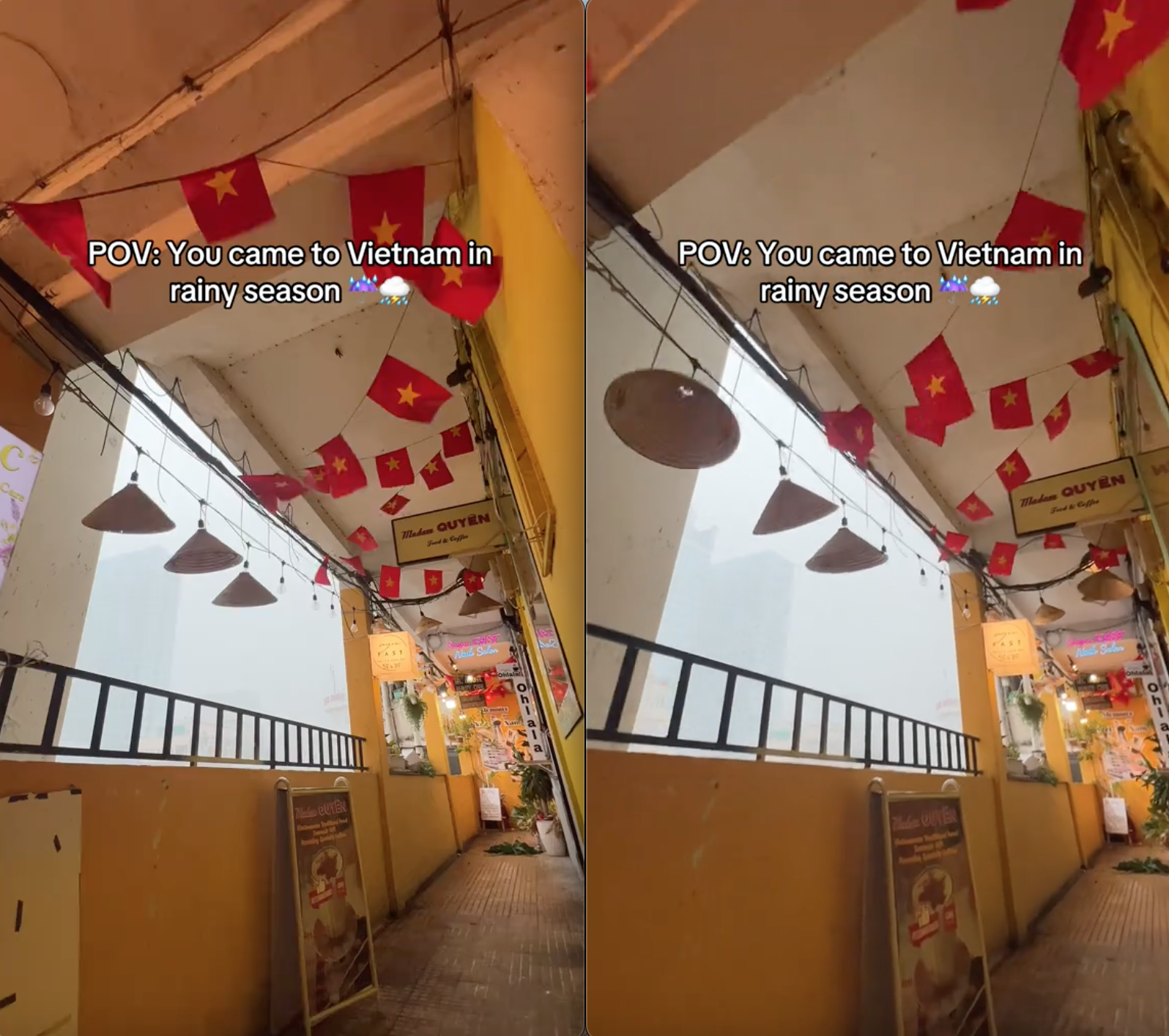 Du lịch Việt Nam gặp ngay trận mưa lớn, vị khách Thái Lan hô vang 1 câu cực "mặn" khiến dân mạng bật cười- Ảnh 2.