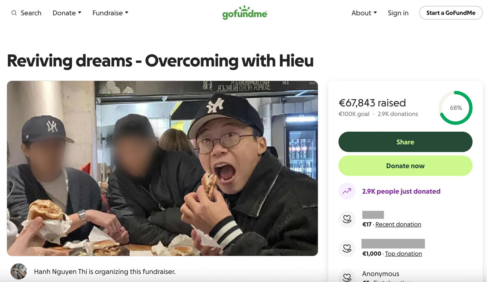 Vụ TikToker Bốp bị tai nạn tại Đức: Số tiền kêu gọi quyên góp trên GoFundMe chạm 2 tỷ sau 2 ngày- Ảnh 1.