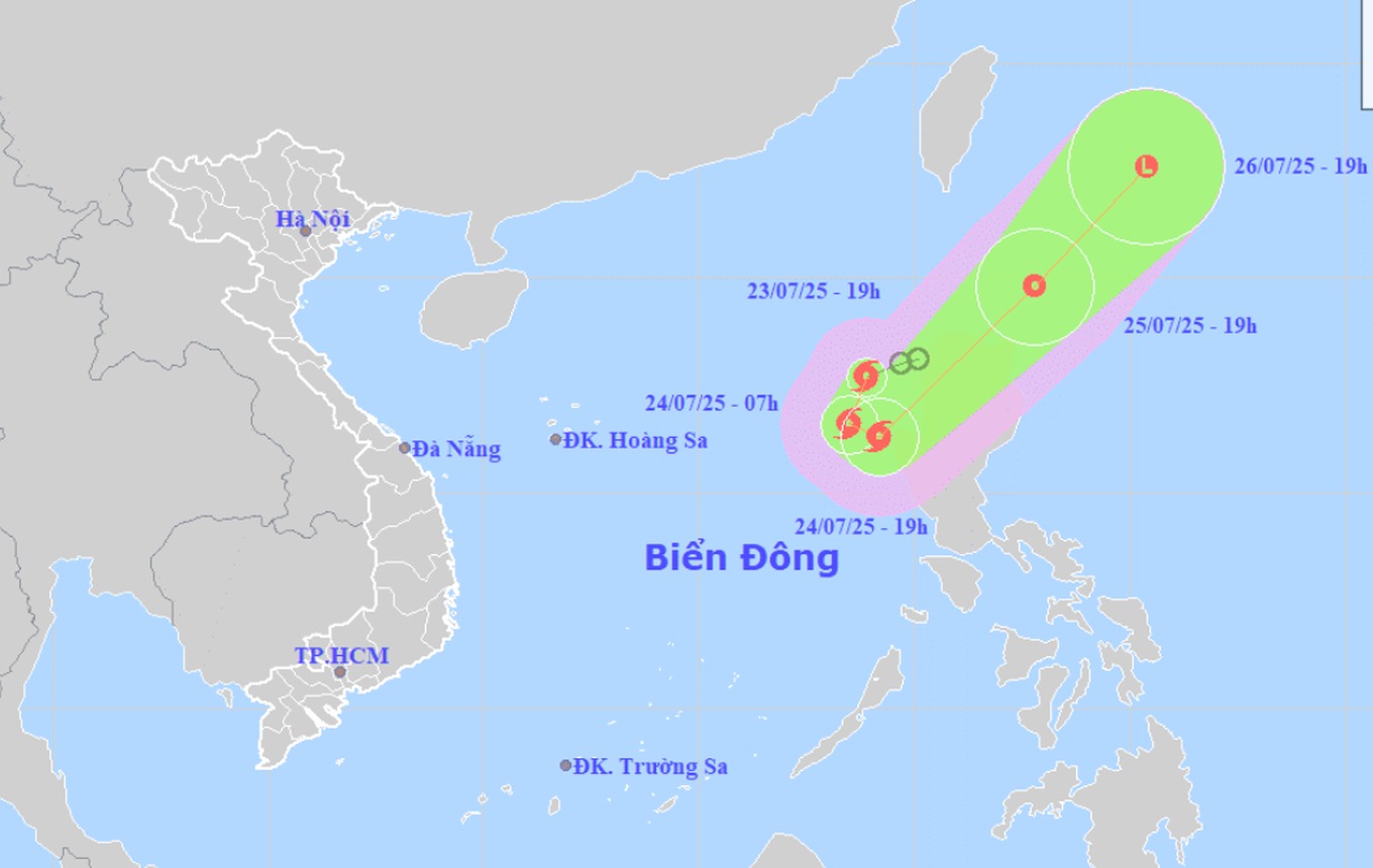 Áp thấp nhiệt đới đã mạnh lên thành bão số 4, mang tên Cỏ May- Ảnh 1.
