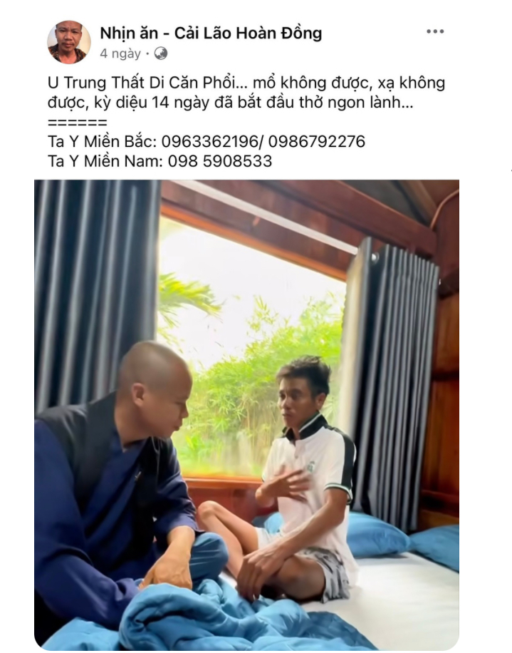 Chữa bệnh theo “thầy lang mạng”, người phụ suýt mất mạng sau 6 ngày nhịn ăn- Ảnh 1.