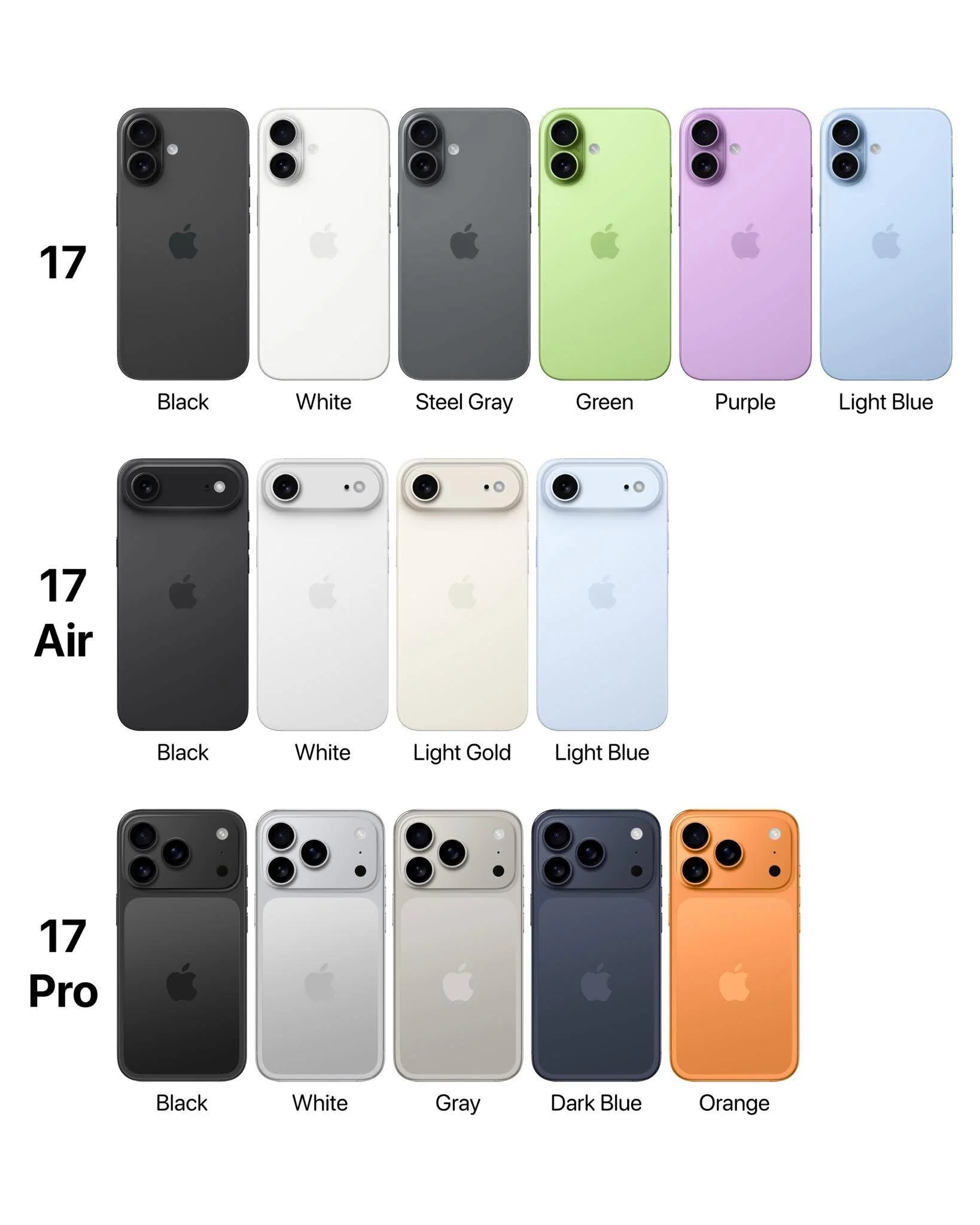 iPhone 17 và iPhone 17 Pro lộ diện, sẽ có tới 11 màu sắc hoàn toàn mới?- Ảnh 1.