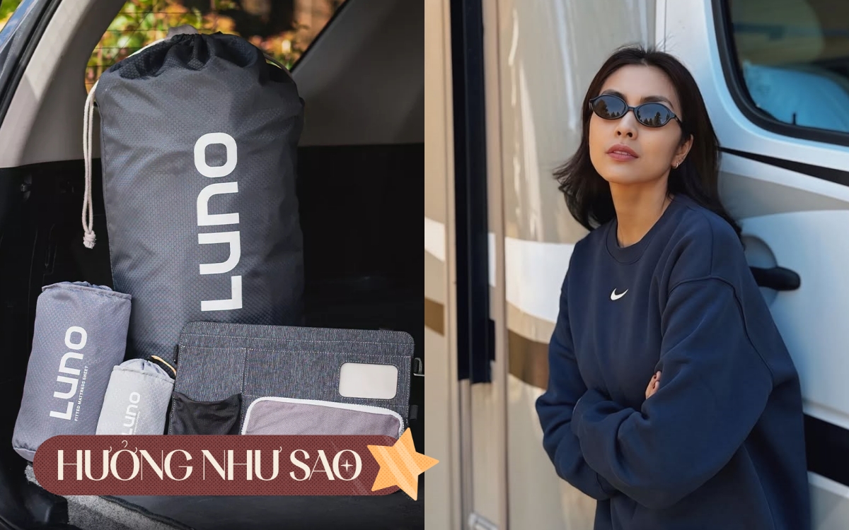 Hà Tăng cùng chồng con "chạy trốn thành thị", đem theo túi hơi gọn nhẹ cả nhà đều mê- Ảnh 1.