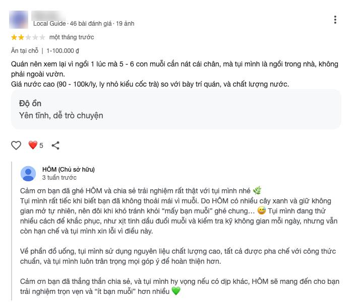 Quán cà phê của Dino Vũ bất ngờ vướng drama về thái độ 