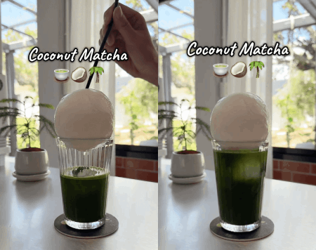 Dân mạng "dán mắt" suốt 30 phút để xem người Thái Lan đưa nước dừa matcha lên một tầm cao mới- Ảnh 2.
